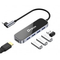 DTECH USB-C 6-in-1 Multi-Function Docking Station  (USB-C-6)