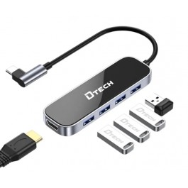 DTECH USB-C 6-in-1 Multi-Function Docking Station  (USB-C-6)
