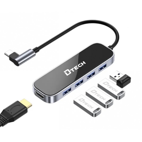 DTECH USB-C 6-in-1 Multi-Function Docking Station  (USB-C-6)