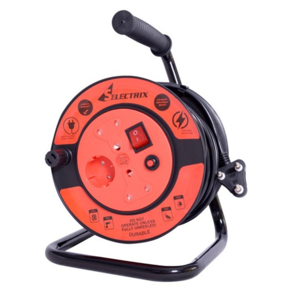 20m 10A Open Frame Power Extension Reel