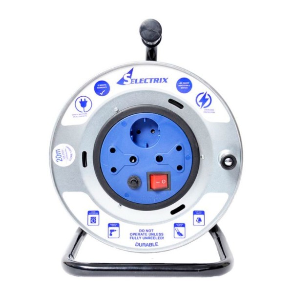 30m 16A Open Frame Power Extension Reel