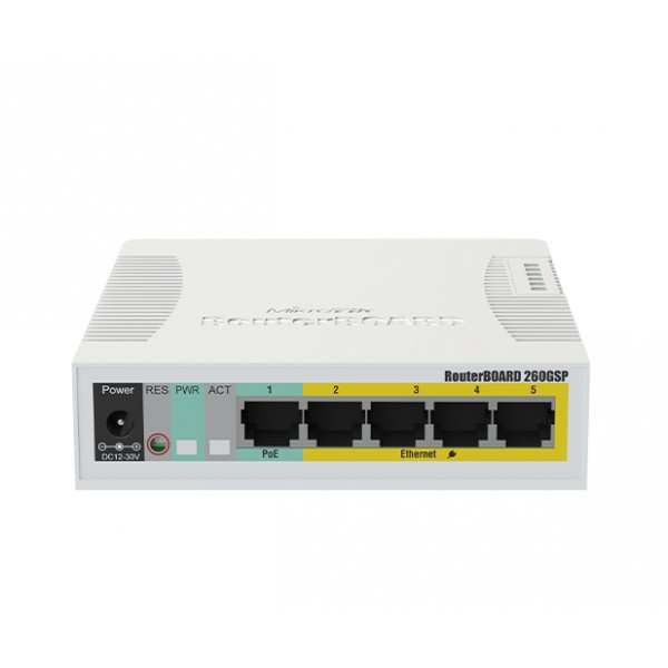 MikroTik RB260GSP 5x Gigabit PoE out Ethernet Smart Switch