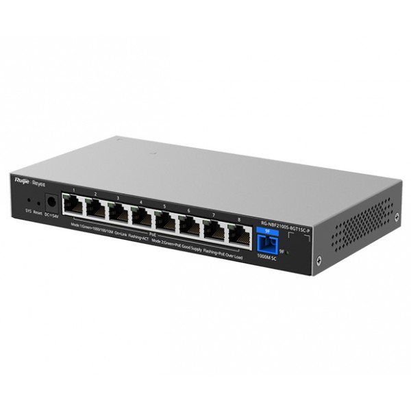 Reyee RG-NBF2100S-8GT1SC-P e-Lighten Layer 2 Cloud Managed PoE+ Switch