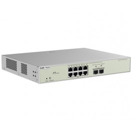 Reyee 10 Port Multi-Gigabit Layer 3 Managed Switch with 8 PoE++ Ports and 2 SFP+ Uplink Ports