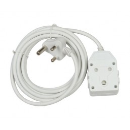 3m 10A Extension Cord with Double Coupler
