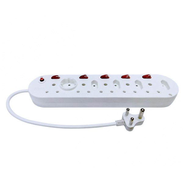 10-Way Multi Plug with switches (5X16 + 4X5A)  - 50cm Power Cord