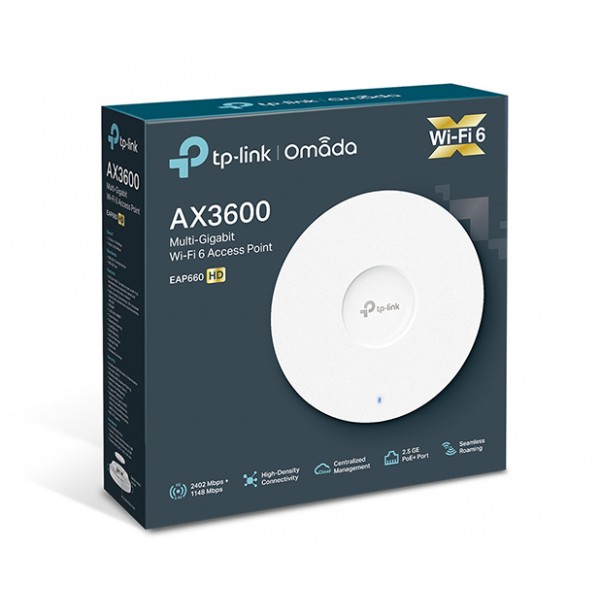 TP-LINK AX3600 Wireless Dual Band Multi-Gigabit Ceiling Access Point (EAP660HD)