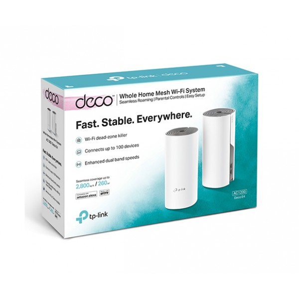 TP-LINK Deco E4 AC1200 Whole Home Mesh Wi-Fi System (2 Pack)