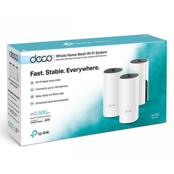 TP-LINK Deco M4 AC1200 Whole Home Mesh Wi-Fi System (3 Pack)