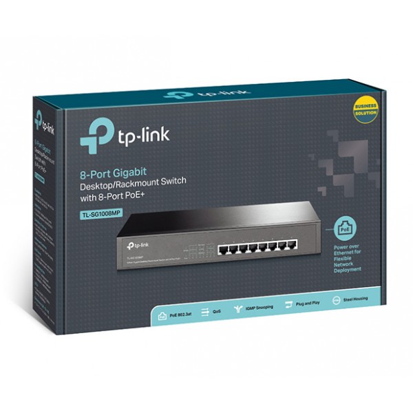 TP-LINK Gigabit 8-Port PoE+ Switch (Desktop/Rackmount)