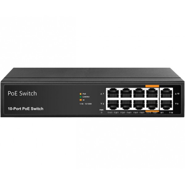 UltraLAN SF1010P - 10-Port 100Mbps AI PoE Switch