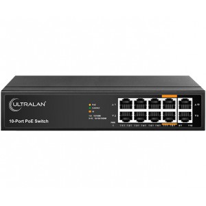 UltraLAN SF1010P - 10-Port 100Mbps AI PoE Switch with Gigabit Uplinks