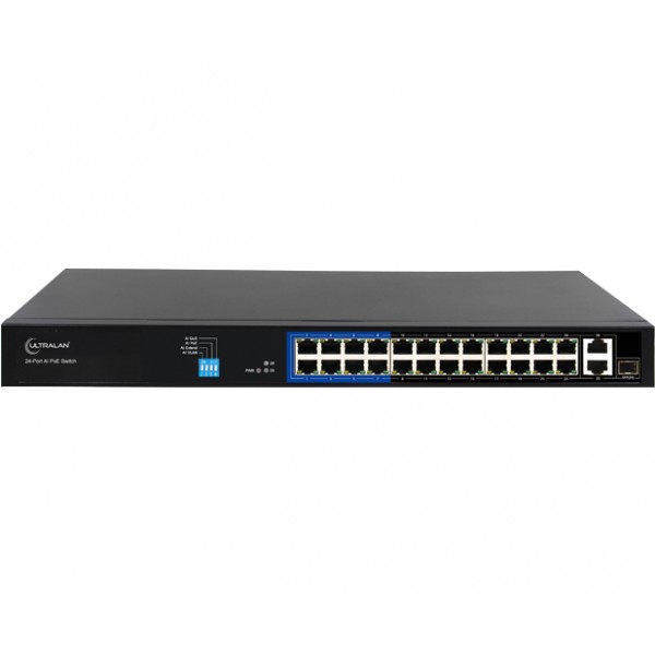 UltraLAN SF1026PG - 26-Port 100Mbps AI PoE Switch with Gigabit Uplinks