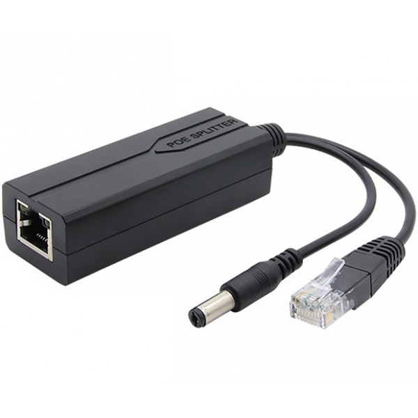 PoE Splitter - 802.3af/at to 12V/1A DC & Ethernet