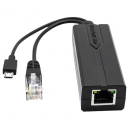 PoE Splitter - 802.3af/at to 5V/2.4A Micro-USB & Ethernet
