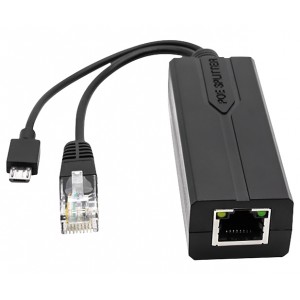 PoE Splitter - 802.3af/at to 5V/2.4A Micro-USB & Ethernet