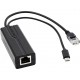 PoE Splitter - 802.3af/at to 5V/2.4A Type-C & Ethernet