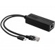 PoE Splitter - 802.3af/at to 5V/2.4A Type-C & Ethernet