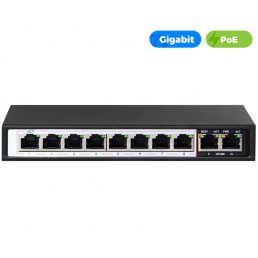 UltraLAN 8 Port 96W Gigabit Ethernet AI PoE Switch with 2 GE Uplinks Ports