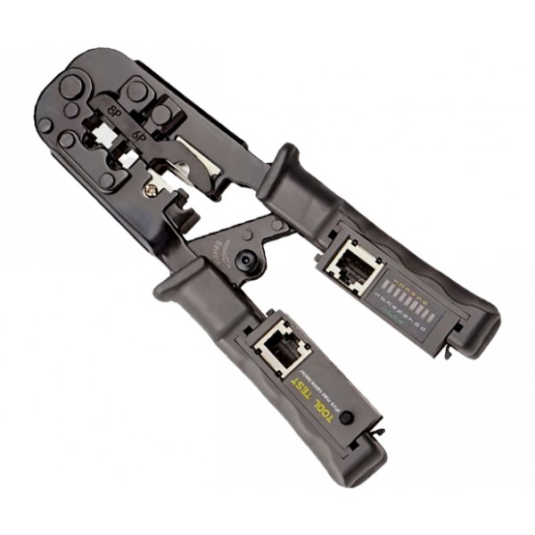 Multifunction RJ45 Crimping Tool with Built-in Wire Tester