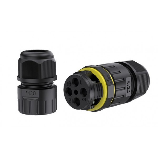 M20 3-Pin IP68 Waterproof Outdoor Cable Connector