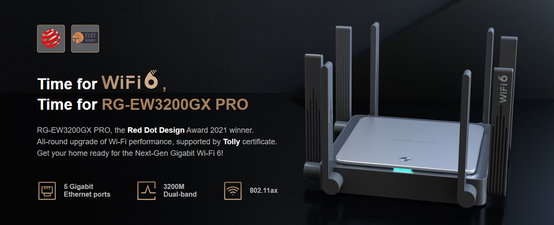 Reyee EW3200GX Pro - Gaming - Best Buy - Fibre Optique - Wifi 6